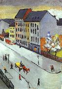 August Macke Our Street in Gray painting